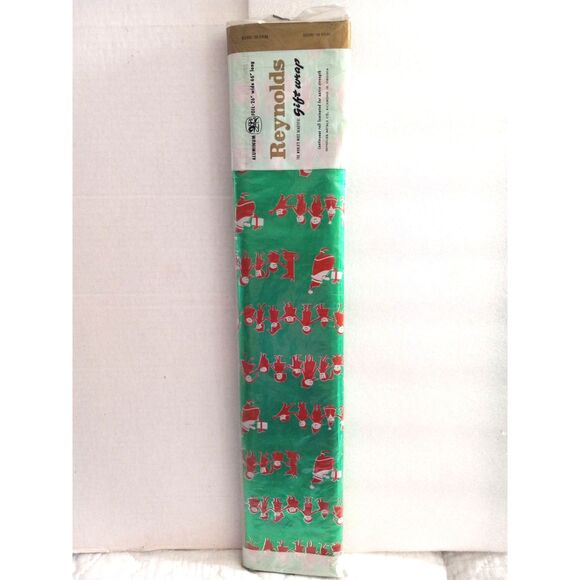 Vtg SEALED Pack of 1960s Reynolds Aluminum Foil Christmas Gift Wrap 66" x 26" - Picture 1 of 8